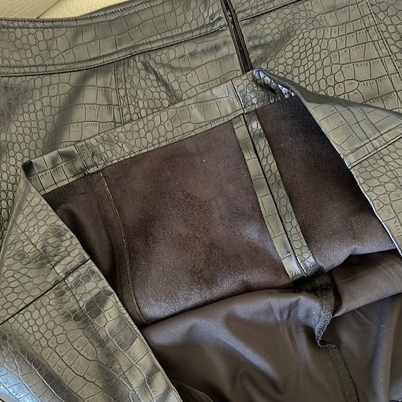 Catherine Malandrino Black Leather Skirt Size 8 - Picture 4 of 5